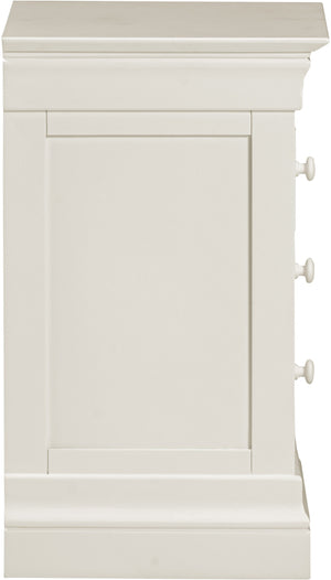 Bordeaux 3 Drawer Bedside - IVORY
