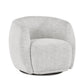Bowline Cream Chenille Upholstered Swivel Accent Chair