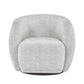 Bowline Cream Chenille Upholstered Swivel Accent Chair