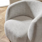 Bowline Cream Chenille Upholstered Swivel Accent Chair