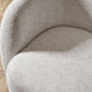 Bowline Cream Chenille Upholstered Swivel Accent Chair