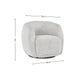 Bowline Cream Chenille Upholstered Swivel Accent Chair
