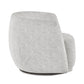 Bowline Cream Chenille Upholstered Swivel Accent Chair