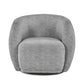 Bowline Grey Chenille Upholstered Swivel Accent Chair