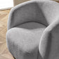 Bowline Grey Chenille Upholstered Swivel Accent Chair