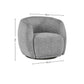 Bowline Grey Chenille Upholstered Swivel Accent Chair