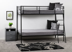 Brandon 3' Bunk Bed - BLACK