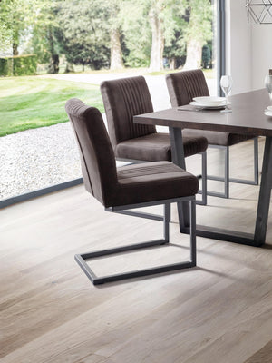 Set Of 2 Brooklyn Dining Chairs - Charcoal Grey