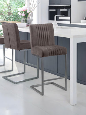 Set Of 2 Brooklyn Barstools - Charcoal Grey