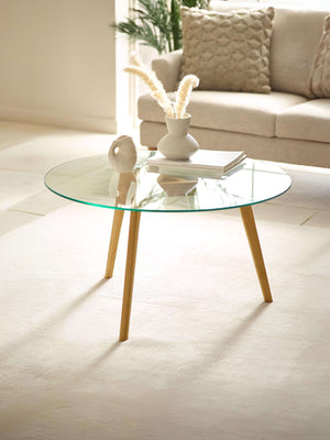 Bryant 80cm Round Glass Coffee Table