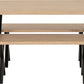 Buxton Dining Bench Set - LIGHT OAK EFFECT/BLACK