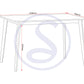 Balfour 1+4 Dining Set - WHITE/OAK EFFECT/GREY FABRIC