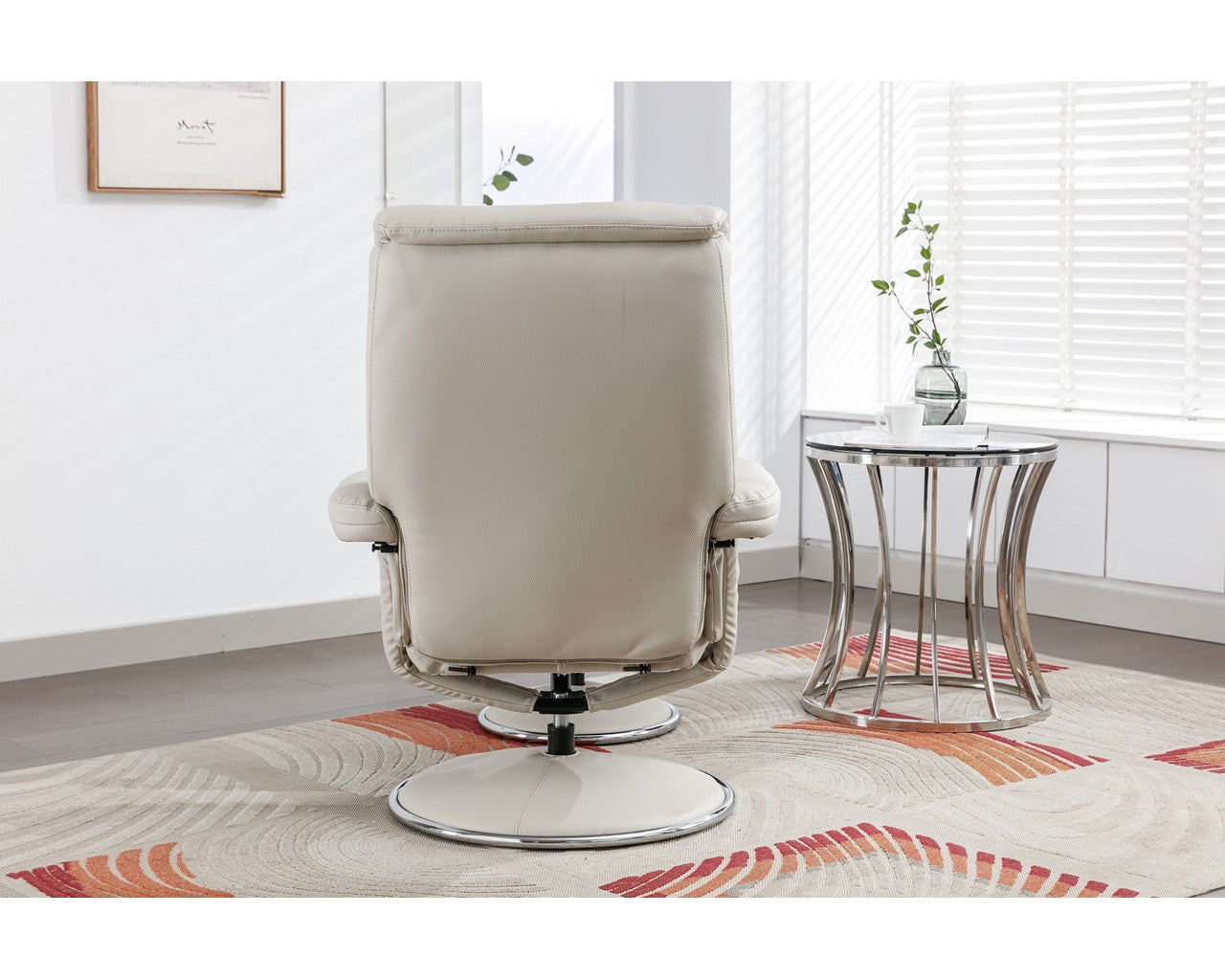 Swivel Recliner Chair Collection - Biarritz: Mushroom Plush