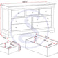 Bordeaux 3+2 Drawer Chest - Ivory