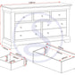 Bordeaux 3+2 Drawer Chest - IVORY