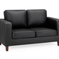Box Sofa Black 2 Seater