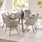 Callisto 200cm Rectangular Smoked Bubble Glass Dining Table