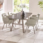 Callisto 200cm Rectangular Smoked Bubble Glass Dining Table
