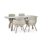 Callisto 200cm Rectangular Smoked Bubble Glass Dining Table