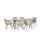 Callisto 200cm Rectangular Smoked Bubble Glass Dining Table