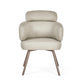 Set of 2 Callisto Beige Faux Leather Swivel Dining Chairs