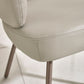 Set of 2 Callisto Beige Faux Leather Swivel Dining Chairs