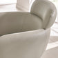 Set of 2 Callisto Beige Faux Leather Swivel Dining Chairs