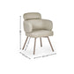 Set of 2 Callisto Beige Faux Leather Swivel Dining Chairs