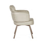 Set of 2 Callisto Beige Faux Leather Swivel Dining Chairs