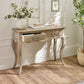 Camille French Style 2 Drawer Console Table - Limed Oak