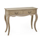 Camille French Style 2 Drawer Console Table - Limed Oak
