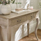 Camille French Style 2 Drawer Console Table - Limed Oak