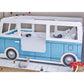 Campervan 90cm Single Blue and White Bed