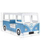 Campervan 90cm Single Blue and White Bed
