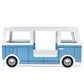 Campervan 90cm Single Blue and White Bed
