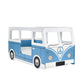Campervan 90cm Single Blue and White Bed