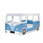 Campervan 90cm Single Blue and White Bed