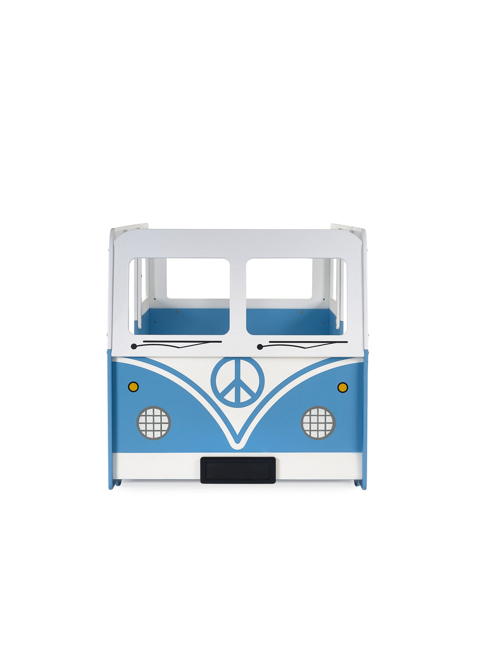 Campervan 90cm Single Blue and White Bed