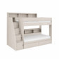 Camelot Bunk Bed with Stairs - Nordic White Wood Effect