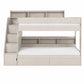 Camelot Bunk Bed with Stairs - Nordic White Wood Effect