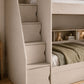 Camelot Bunk Bed with Stairs - Nordic White Wood Effect
