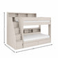 Camelot Bunk Bed with Stairs - Nordic White Wood Effect