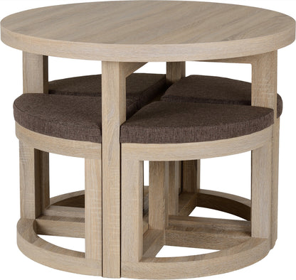 Cambourne Stowaway Dining Set - LIGHT SONOMA OAK