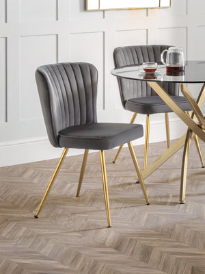Set Of 2 Cannes Dining Chairs - Grey
