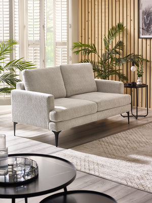 Carrera Oyster Cream Chenille 2 Seater Sofa