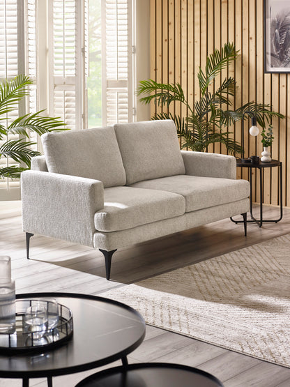 Carrera Oyster Cream Chenille 2 Seater Sofa