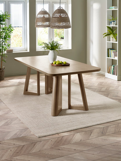 Caravelle Rectangular 4-6 Seater Dining Table - Smokey Oak Effect