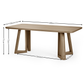 Caravelle Rectangular 4-6 Seater Dining Table - Smokey Oak Effect