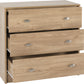 Carlton 3 Drawer Chest - Medium Oak Effect
