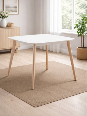 Casa Square Dining Table White/Oak